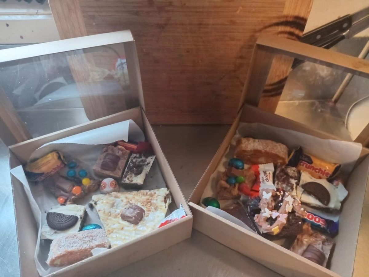 Two open treat boxes side by side